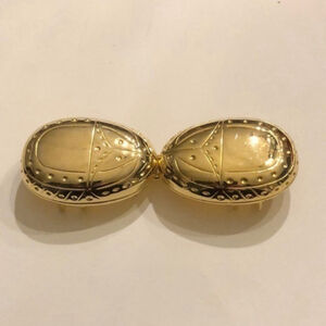 Vintage Signed Gay Boyer Gold Tone Retro Interlocking Belt Buckle